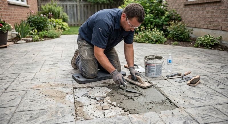 Decorative Concrete Repair in West Hartford, CT