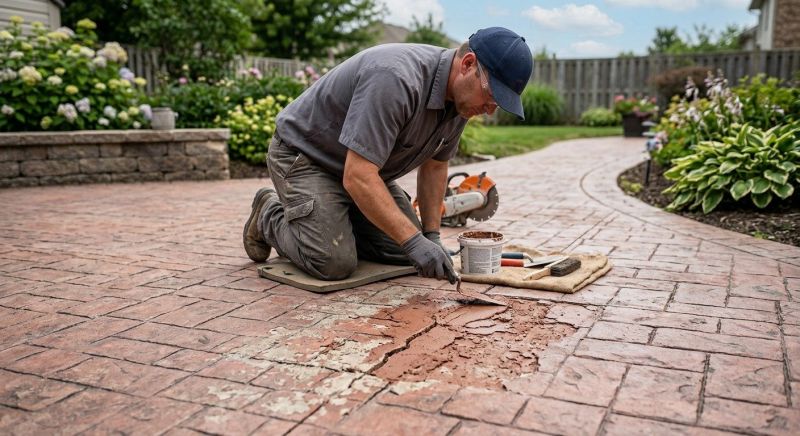 Decorative Concrete Repair in Denton, TX